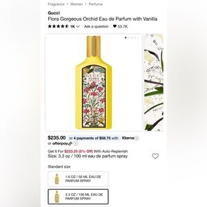 GUCCI Flora Gorgeous Orchid Eau de Parfum with Vanilla